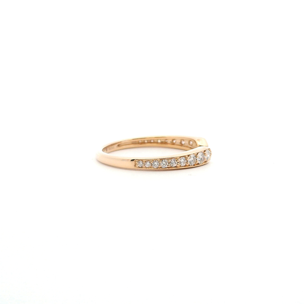 14KY 0.33CTW Diamond Chevron Shared Prong Open Wedding Band Image 4 Kiefer Jewelers Lutz, FL