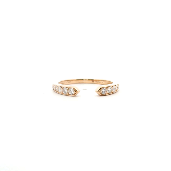 14KY 0.33CTW Diamond Chevron Shared Prong Open Wedding Band Kiefer Jewelers Lutz, FL