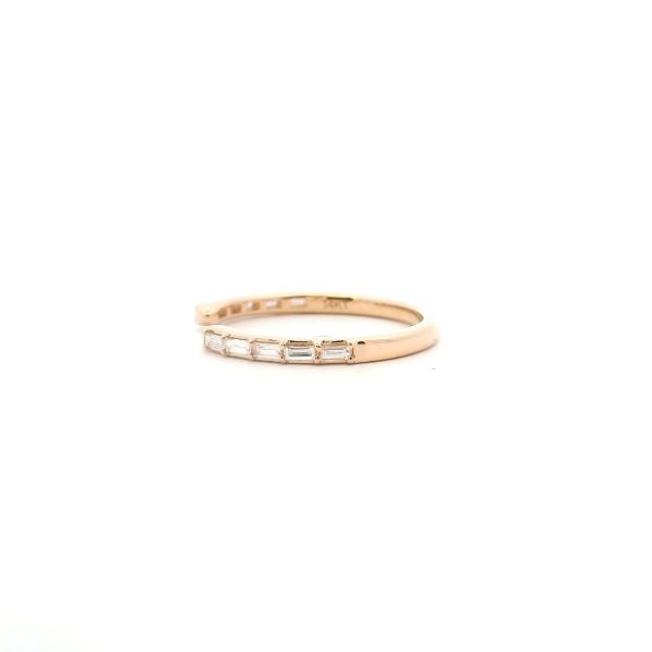 14KY .20CTW Bagguette Diamond Open Wedding Band Image 3 Kiefer Jewelers Lutz, FL