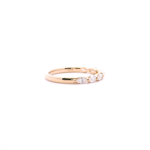 14KY 0.50CTW Marquise and Emerald Cut Diamond Band Image 4 Kiefer Jewelers Lutz, FL