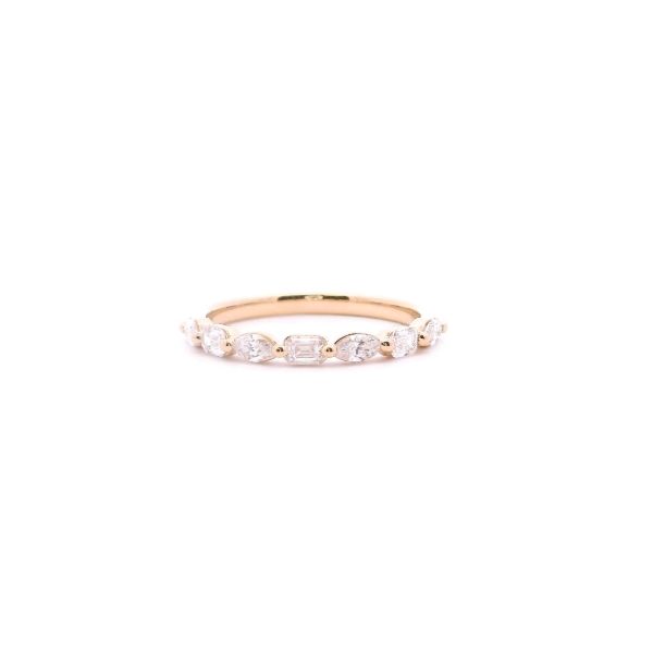 14KY 0.50CTW Marquise and Emerald Cut Diamond Band Kiefer Jewelers Lutz, FL