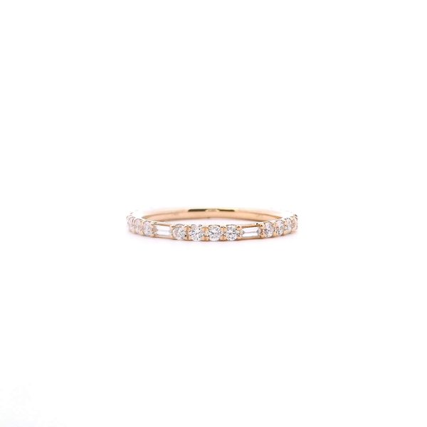 14KY 0.50CTW Round and Baguette Diamond Band Kiefer Jewelers Lutz, FL