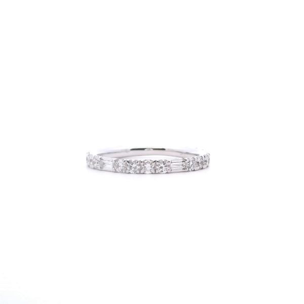 14KW 0.80CTW Baguette and Round Diamond Band Kiefer Jewelers Lutz, FL