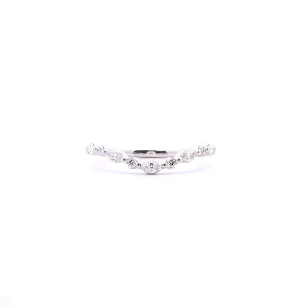 14KW 0.35CTW Marquise and Round Diamond Band Kiefer Jewelers Lutz, FL
