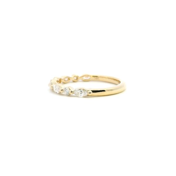 14KY 0.52CTW Marquise and Round Diamond Wedding Band Image 4 Kiefer Jewelers Lutz, FL
