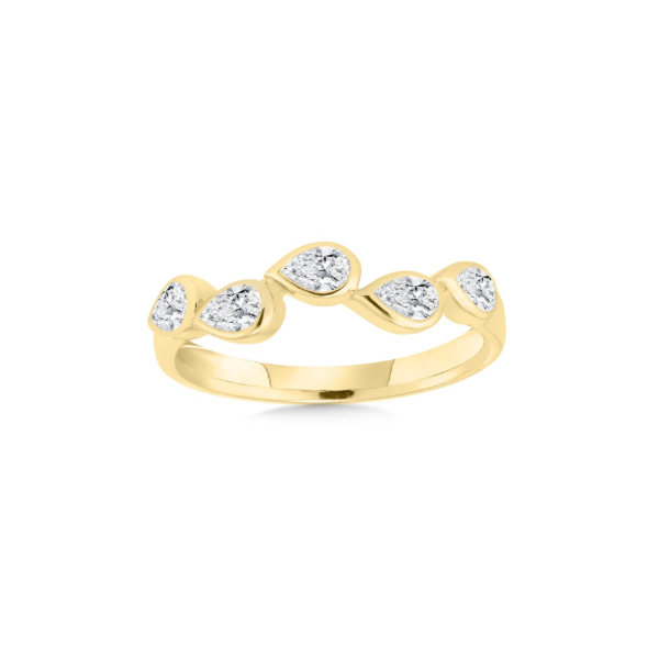 14KY 0.50CTW Pear Shape Diamond Bezel Set Band Kiefer Jewelers Lutz, FL