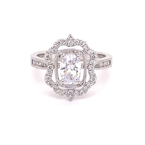 18K Vintage Style Diamond Engagement Ring Setting Kiefer Jewelers Lutz, FL