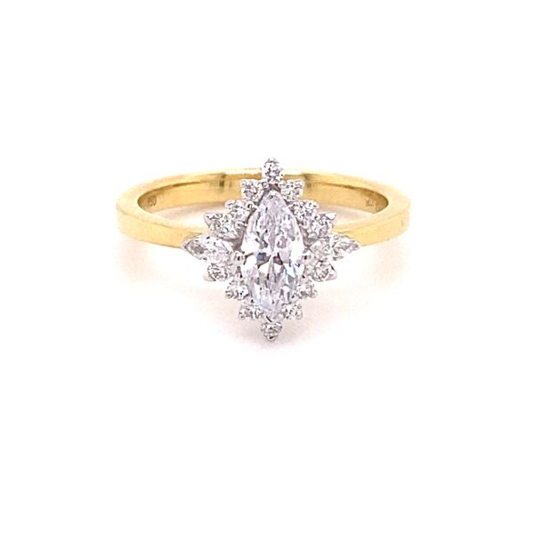 18K Diamond Halo Engagement Ring Setting Kiefer Jewelers Lutz, FL