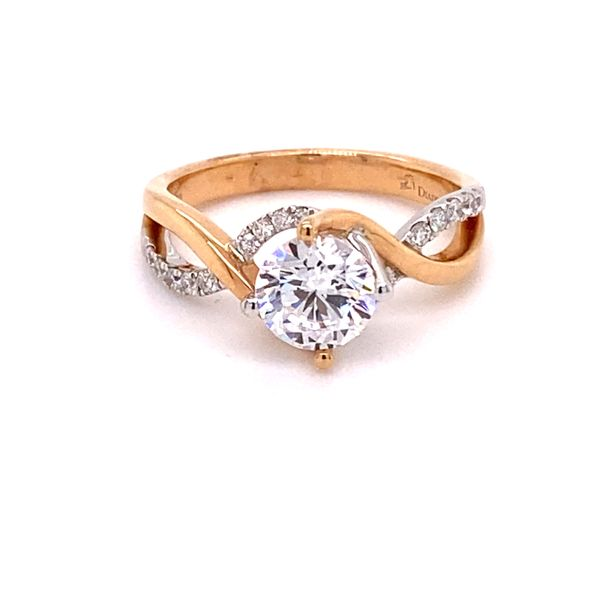 18K Diamond Two-Tone Engagement Ring Setting Kiefer Jewelers Lutz, FL