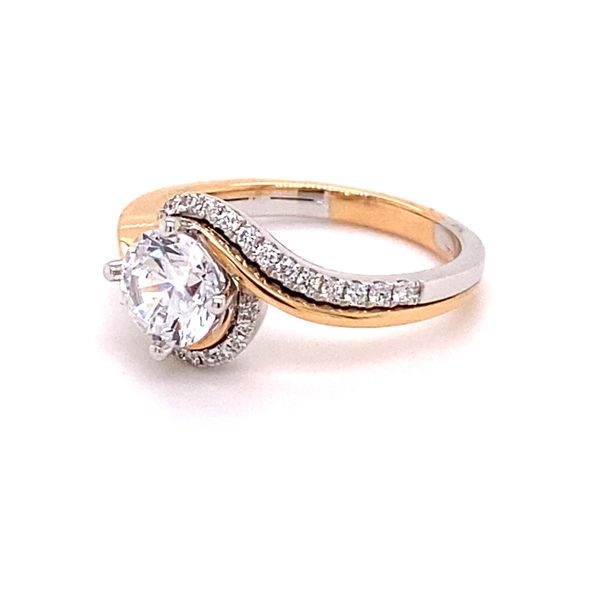 18K Diamond Two-Tone By Pass Engagement Ring Setting Image 2 Kiefer Jewelers Lutz, FL