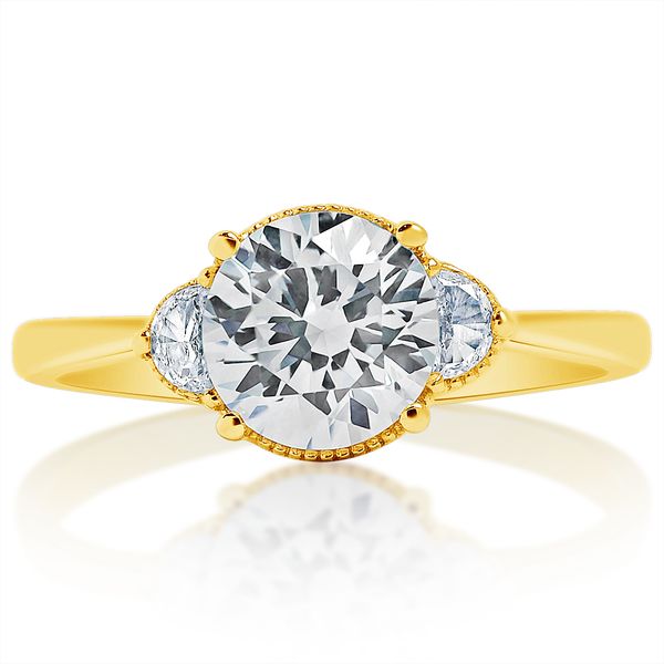 Yellow Gold Three Stone Engagement Ring Image 3 Kiefer Jewelers Lutz, FL