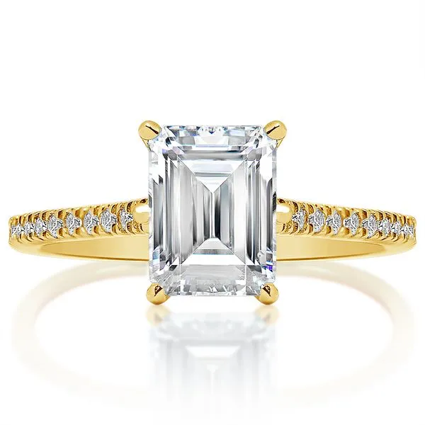 14K Emerald Cut Diamond Engagement Ring Setting Image 3 Kiefer Jewelers Lutz, FL