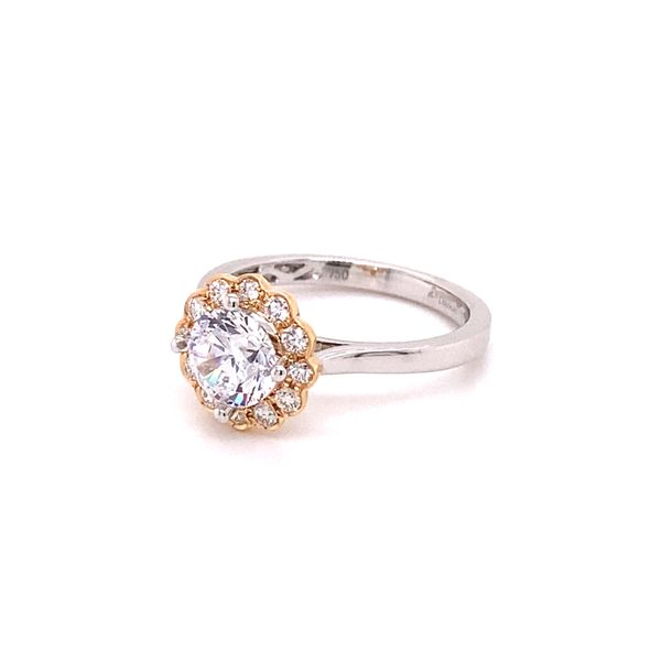 18K Rose & White Gold Diamond Engagement Ring Setting Image 2 Kiefer Jewelers Lutz, FL