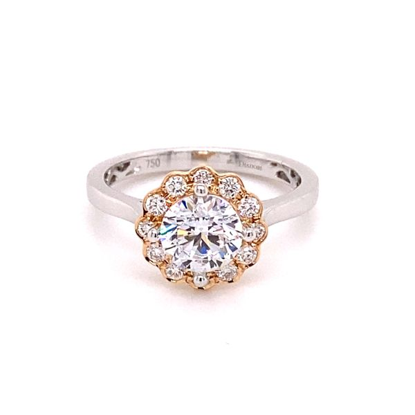 18K Rose & White Gold Diamond Engagement Ring Setting Kiefer Jewelers Lutz, FL