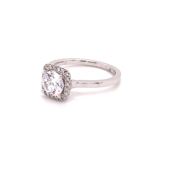 Diamond Halo Engagement Ring Setting Image 2 Kiefer Jewelers Lutz, FL