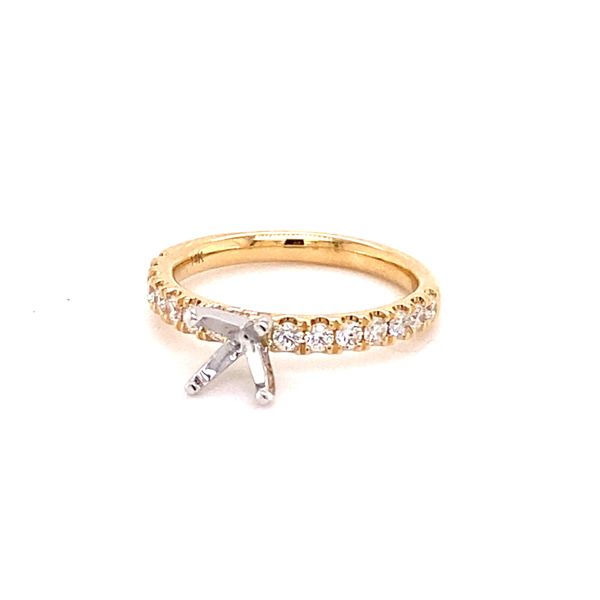 14K Yellow Gold Diamond Engagement Ring Setting Image 3 Kiefer Jewelers Lutz, FL