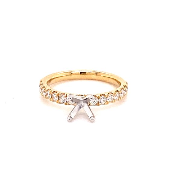 14K Yellow Gold Diamond Engagement Ring Setting Kiefer Jewelers Lutz, FL