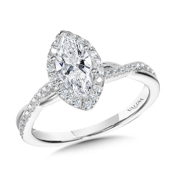 Crisscross Marquise Diamond Engagement Ring Mounting Kiefer Jewelers Lutz, FL