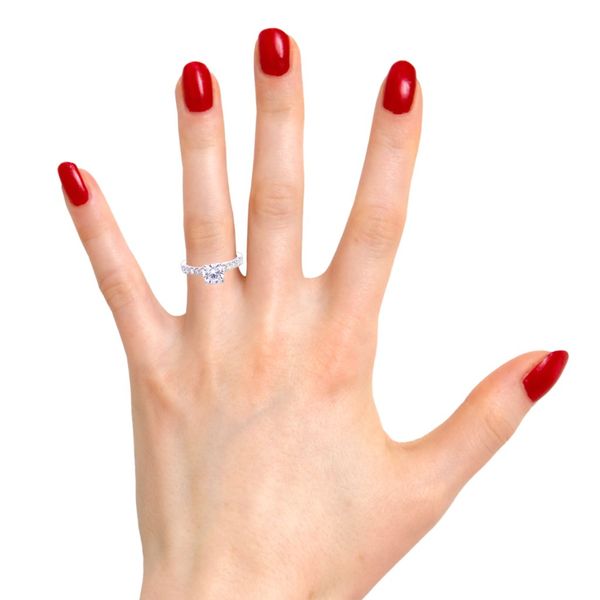 18K Shared Prong Engagement Ring Setting Image 2 Kiefer Jewelers Lutz, FL