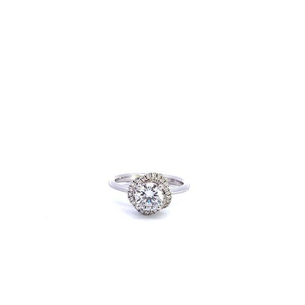 18K Swirl Halo Engagement Ring Setting Kiefer Jewelers Lutz, FL