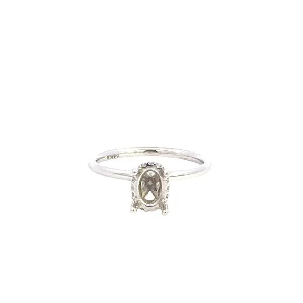 14K Diamond Oval Hidden Halo Engagement Ring Setting Kiefer Jewelers Lutz, FL