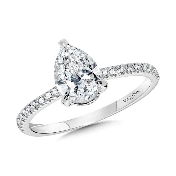 14K Valina Diamond Pear Engagement Ring Setting Kiefer Jewelers Lutz, FL