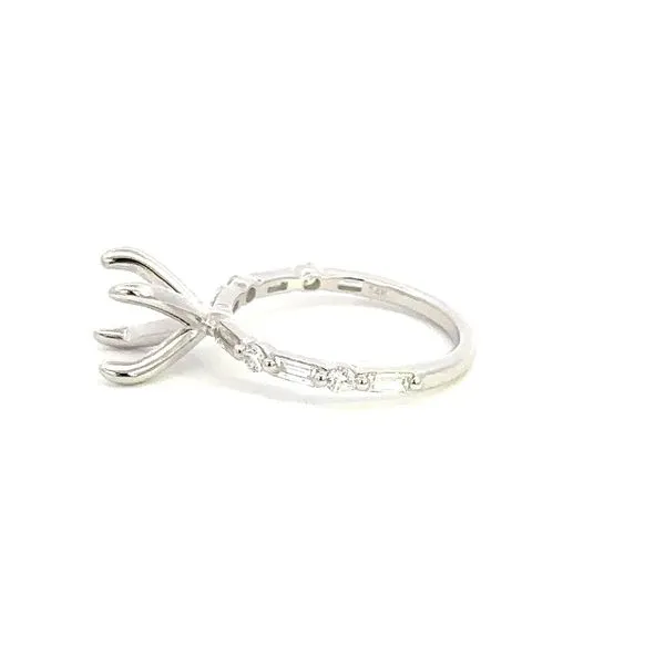14K Diamond Baguette Wedding Ring Setting Image 3 Kiefer Jewelers Lutz, FL