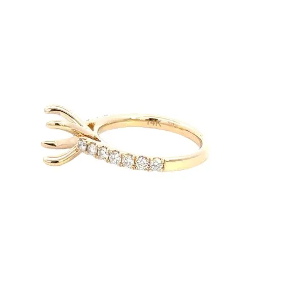 14K Diamond Fishtail Cathedral Engagement Ring Setting Image 2 Kiefer Jewelers Lutz, FL