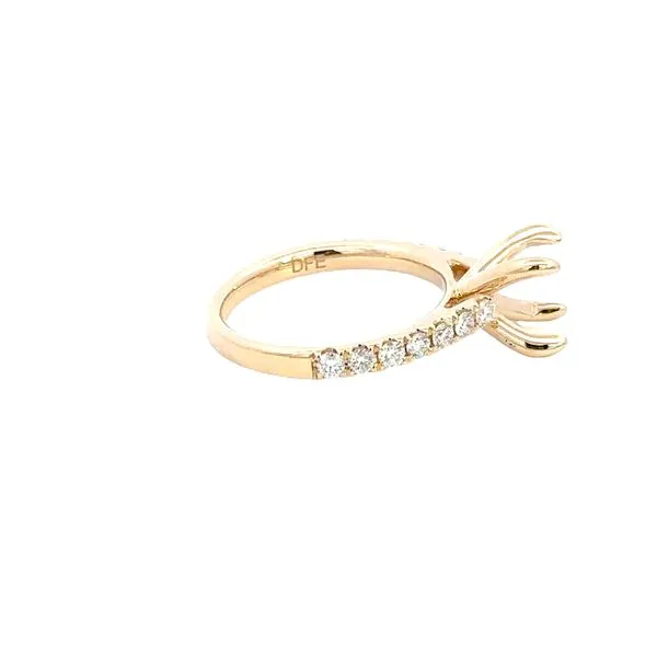 14K Diamond Fishtail Cathedral Engagement Ring Setting Image 3 Kiefer Jewelers Lutz, FL