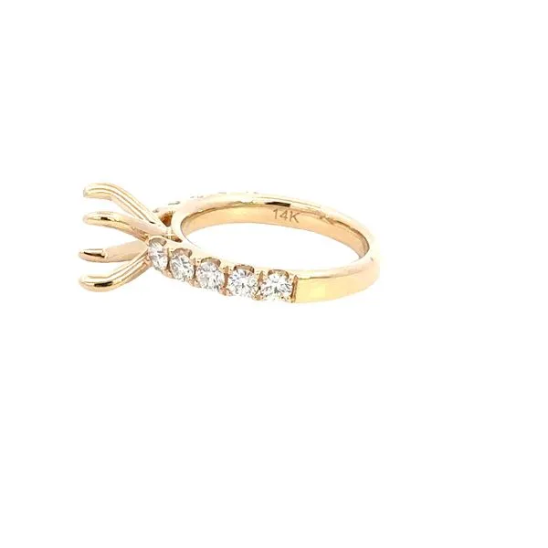 14K Diamond Fishtail Cathedral Engagement Ring Setting Image 2 Kiefer Jewelers Lutz, FL