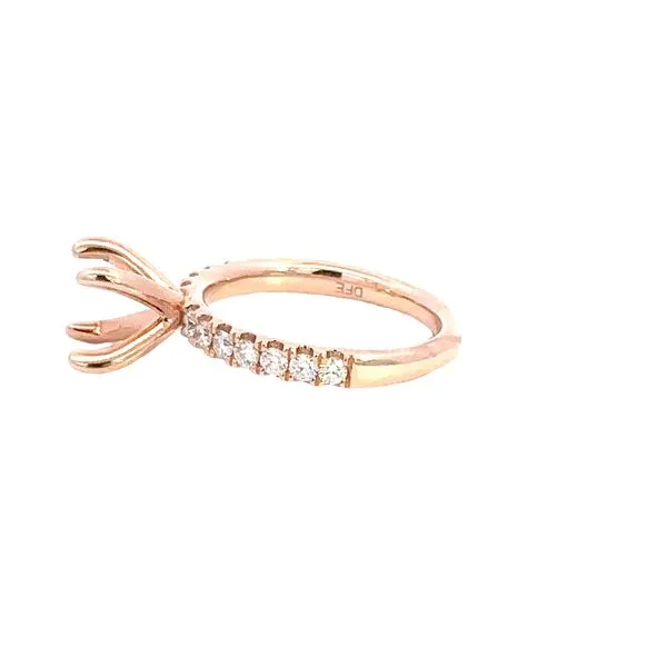 14K Rose Gold .50CTW Diamond Engagement Ring Setting Image 4 Kiefer Jewelers Lutz, FL