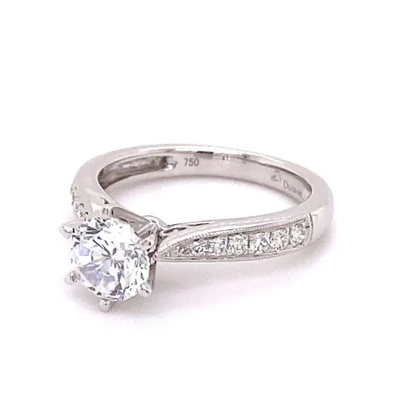 18K Diamond 6 Prong Cathedral Engagement Ring Setting Image 2 Kiefer Jewelers Lutz, FL