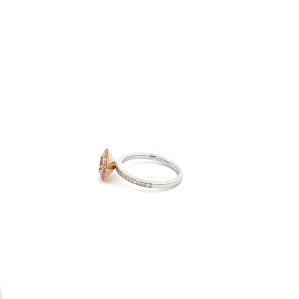 18K Two-Tone Diamond Halo Engagement Ring Image 4 Kiefer Jewelers Lutz, FL