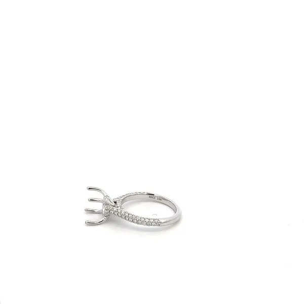 14K .75CTW Multi-Row Diamond Engagement Ring Setting Image 4 Kiefer Jewelers Lutz, FL