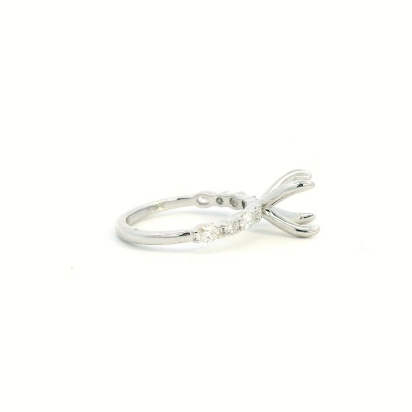 14KW .45CTW Alternating Oval and Round Diamond Semi-Mounting Image 3 Kiefer Jewelers Lutz, FL