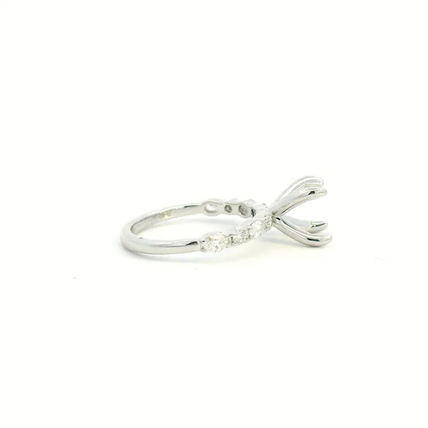 14KW .45CTW Alternating Oval and Round Diamond Semi-Mounting Image 3 Kiefer Jewelers Lutz, FL