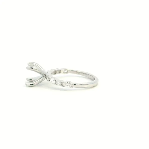 14KW .45CTW Alternating Oval and Round Diamond Semi-Mounting Image 4 Kiefer Jewelers Lutz, FL