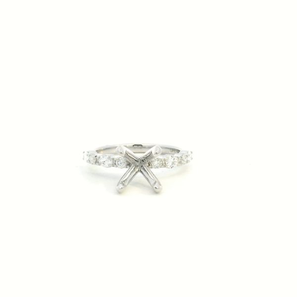 14KW .45CTW Alternating Oval and Round Diamond Semi-Mounting Kiefer Jewelers Lutz, FL