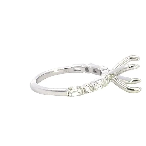 14KW .75CTW Alternating Emerald Cut and Round Cut Diamond Semi-Mounting Image 3 Kiefer Jewelers Lutz, FL
