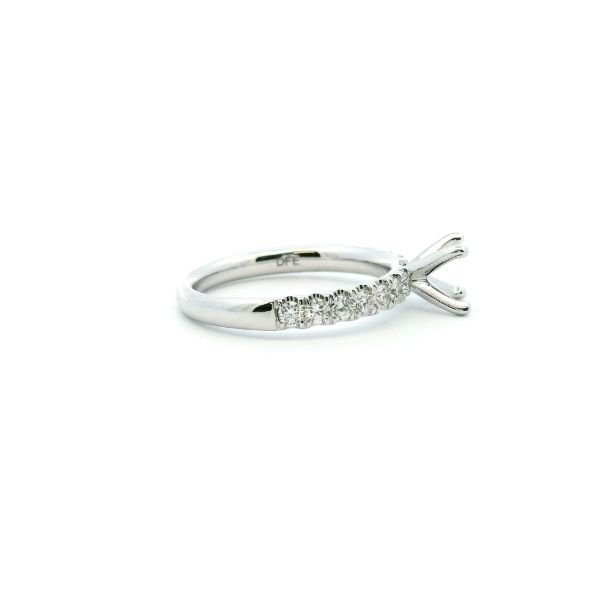 14KW .50ctw G-H/VS2 Diamond Semi Mount Engagement Ring Setting Image 3 Kiefer Jewelers Lutz, FL