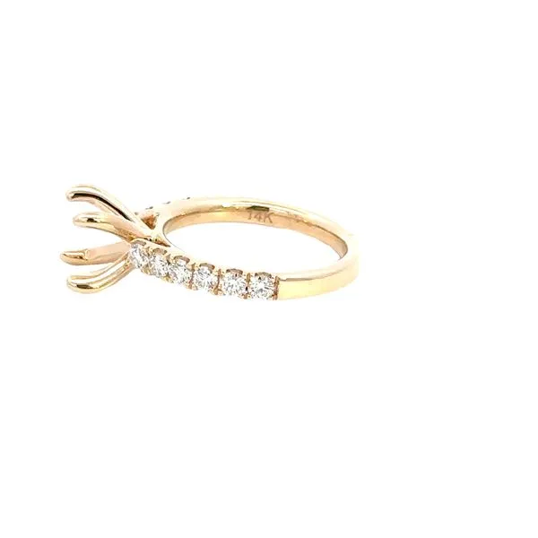 14K Diamond Fishtail Cathedral Engagement Ring Setting Image 2 Kiefer Jewelers Lutz, FL