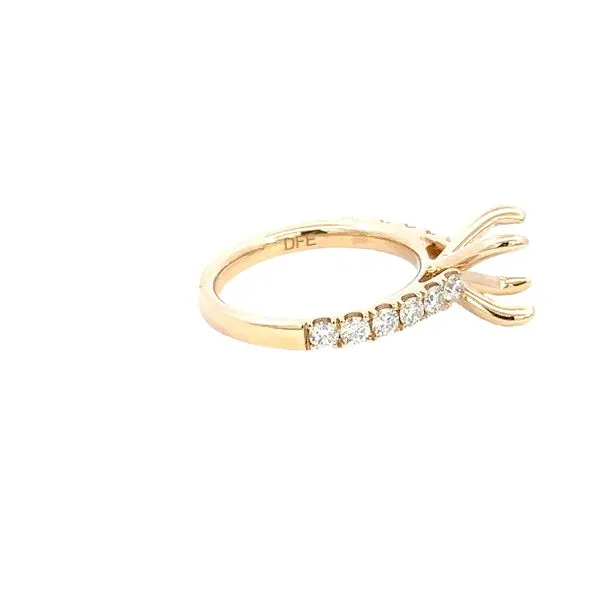14K Diamond Fishtail Cathedral Engagement Ring Setting Image 3 Kiefer Jewelers Lutz, FL