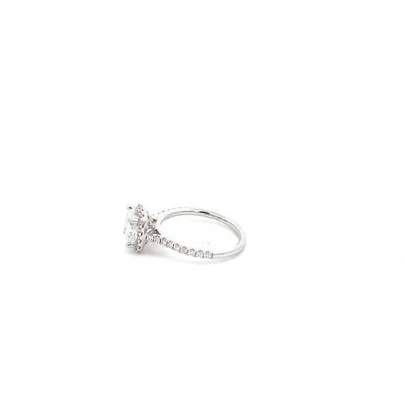 18K .48CTW Halo Engagement Ring Setting Image 4 Kiefer Jewelers Lutz, FL