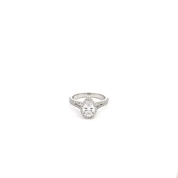18K Halo Double Band Engagement Ring Setting Kiefer Jewelers Lutz, FL