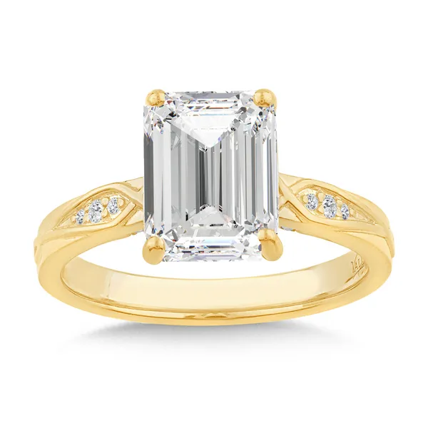 14KY Diamond Semi-Mount with Milgrain Detail by Valina Kiefer Jewelers Lutz, FL