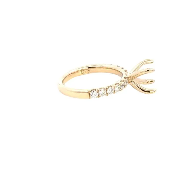 14KY .63CTW Diamond Fishtail Set Semi-Mounting Engagement...
