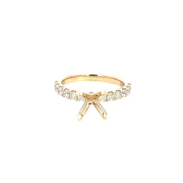 14KY .63CTW Diamond Fishtail Set Semi-Mounting Engagement...