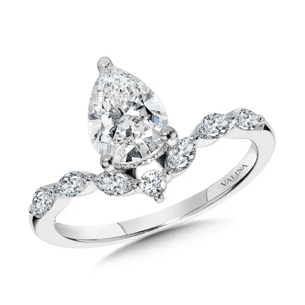 14KW Pear-Cut and Marquise Diamond Engagment Semi-Mounting Kiefer Jewelers Lutz, FL