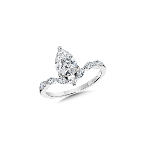 14KW Pear-Cut and Marquise Diamond Engagment Semi-Mounting Kiefer Jewelers Lutz, FL