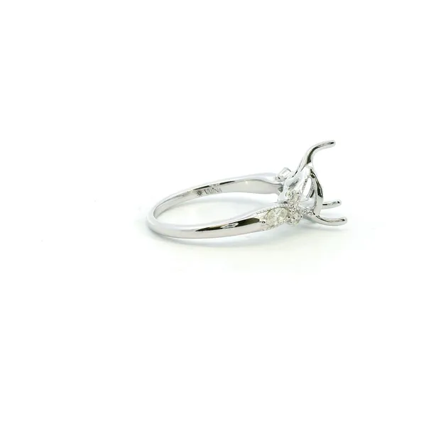 14KW Vintage Inspired Diamond Engagement Ring Semi-Mounting Image 3 Kiefer Jewelers Lutz, FL